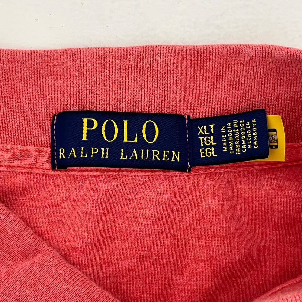 Ralph Lauren Mens Size XL Polo Shirt Heather Red Collared Short Sleeve Golf Logo - Picture 4 of 8